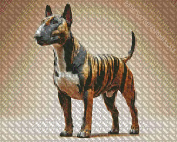 black and brown bull terrier Diamond Paints Black And Brown Bull Terrier Diamond Painting
