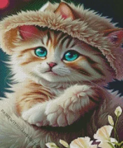 Blonde Kitten Diamond Painting