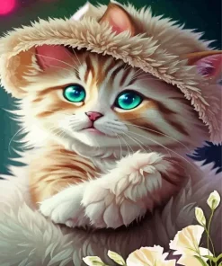 Blonde Kitten Diamond Painting