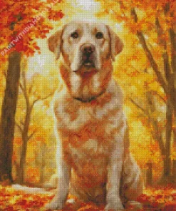 Blonde Labrador Dog Diamond Painting