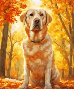 Blonde Labrador Dog Diamond Painting
