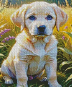 Blonde Labrador Diamond Painting