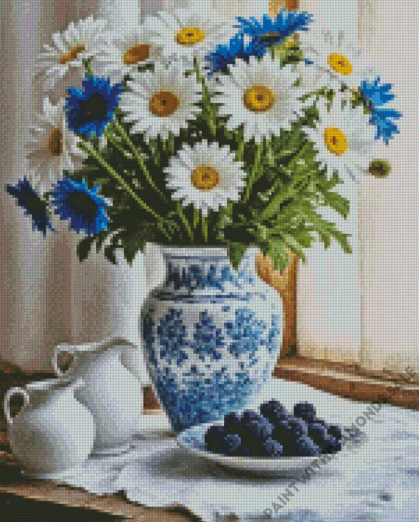 blue and white flower vase Diamond Paints Blue And White Flower Vase Diamond Painting