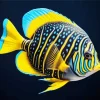 Blue Black And Yellow Fish Diamond Painting