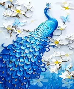 Blue Peacock Diamond Painting