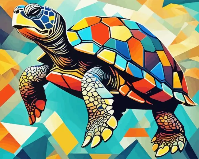 colorful turtle Diamond By Numbers Colorful Turtle Diamond Painting
