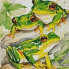 Family Frog Art Diamond Painting