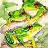Family Frog Art Diamond Painting