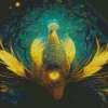 Golden Peacock Bird Diamond Painting