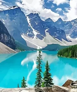 Lake And Mountains Nature Diamond Painting