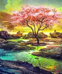 Cherry Blossom Tree Art Diamond Painting