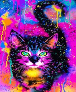 Rainbow Tabby Cat Diamond Painting