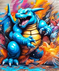 Blue Charizard Diamond Painting