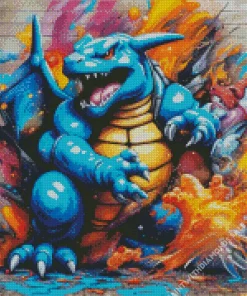 Blue Charizard Diamond Painting