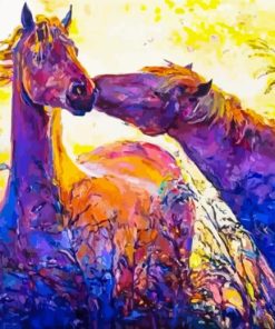 Colorful Stallions Art Diamond Painting