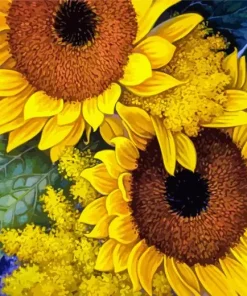 Two Yellow Sunflowers Diamond Painting