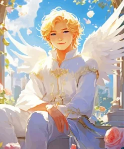 Male Blonde Angel Diamond Painting